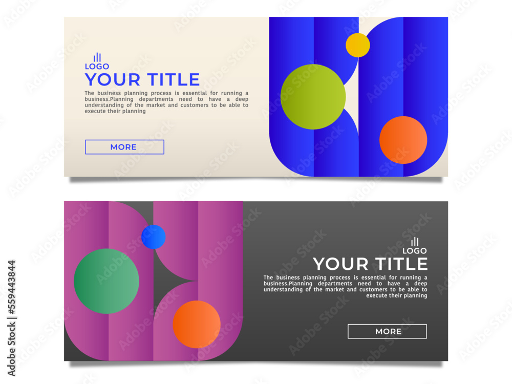 Poster abstract banner background or header stock vector template