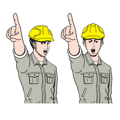 日本人の工事現場員