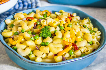 Pasta food shot with and without sauce, shot is selective focus with shallow depth of field. Photo taken at Cairo Egypt