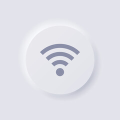 Internet Signal symbol icon, White Neumorphism soft UI Design for Web design, Application UI and more, Button, Vector.