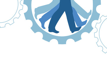 Successful team work. Business success. One line modern hand drawn vector illustration. 