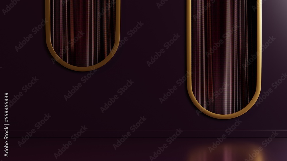 Poster minimal product display platform with luxury background on 3d rendering