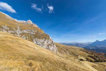 Peitlerkofel mountain in the Dolomites in South Tyrol, Alto Adige in Italy useable as background