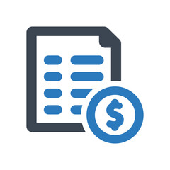 Tax icon - vector illustration . Financial, Report, Tax, Document, Statement, Bill, Invoice, Receipt, line, outline, icons .