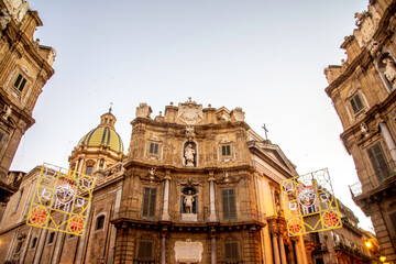 Ruins, history, streets, murals, markets, art, antiques and decay of Palermo, Sicily, Italy