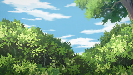 Fototapeta premium Anime background landscape wallpaper old village, old city, old street.