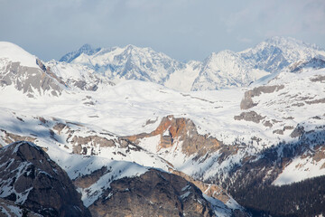 Winter in the Dolomites mountains - 559463646