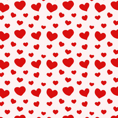 Fototapeta na wymiar Valentine's day seamless pattern with hearts. Vector illustration