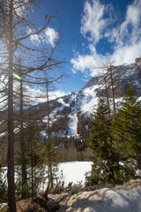 Ski slope in the alps Dolomites - 559463663