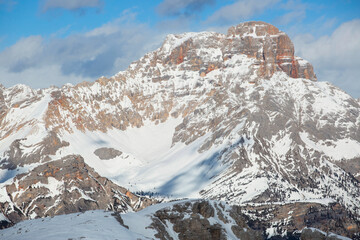 Winter in the Dolomites mountains - 559463693