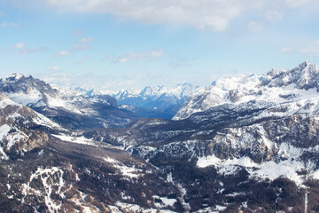 Winter in the Dolomites mountains - 559463861