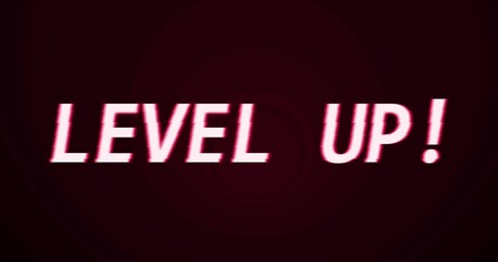 Level Up text animation	