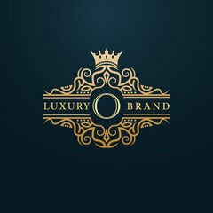 Luxury Gold O Letter Logo. Luxury Logo Initial Letter O Design
