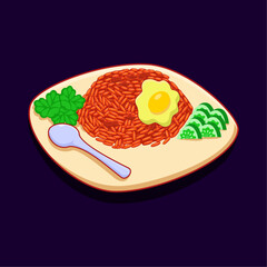 This vector fried rice menu is perfect for any Asian restaurant or food-themed project