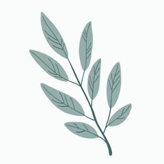 Simplicity floral freehand drawing flat design.