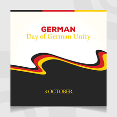 German national day banner poster template