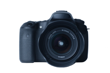 バリアングルモニターの一眼レフカメラ 透明背景