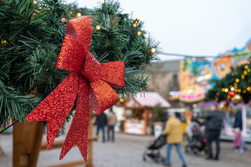 weihnachten, baum, Weihnachtsmarkt, leere, christbaum, licht, winter, dekoration