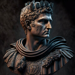 Nero Roman Emperor. Created with Generative AI technology.