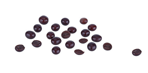 chocolate covered coffee beans on transparent png