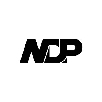 NDP letter monogram logo design vector