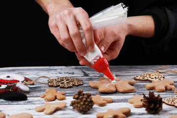 Christmas preparations for a family celebration