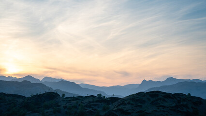 sunset in the lake district national park