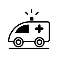 Ambulance icon vector. First aid illustration sign. Resuscitation symbol. Doctor logo.
