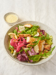 Crispy fried chicken salad