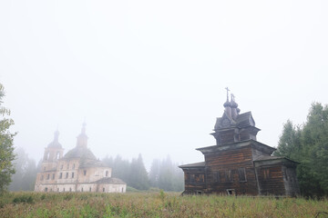 Fototapeta premium wooden church russian north architecture religion orthodoxy