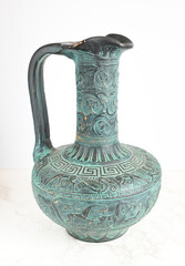 Antique Grecian Vase isolated on white background