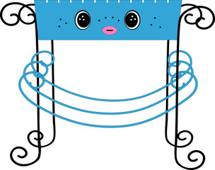 cute cartoon item for hiking,hiking,trekking. Element for print, postcard and poster isolate on white background.Sticker. Vector illustration. Brazier