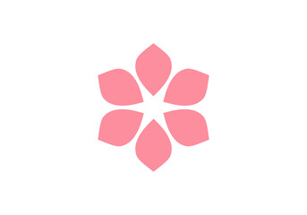 Abstract elegant flower logo icon vector design. Universal creative premium symbol. in black background