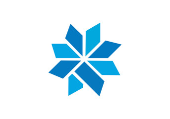 Abstract elegant flower logo icon vector design. Universal creative premium symbol. in black background