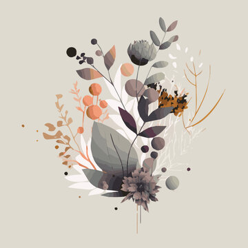 Poster of pastel tone flowers