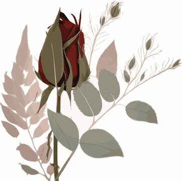Poster of pastel tone rose
