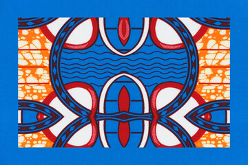 Colored African fabric – Seamless and textured pattern, cotton, high definition photo