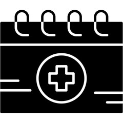 Doctor-Appointment Isolated Silhouette Solid Line Icon with doctor-appointment, appointment, calendar, date, day, doctor Infographic Simple Vector Illustration