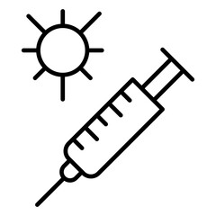 Vaccine Isolated Silhouette Solid Line Icon with vaccine, injection, medical-tool, syringe, virus Infographic Simple Vector Illustration