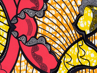 Colored African fabric – Seamless and textured pattern, cotton, photo