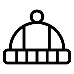 Winter-Cap Isolated Silhouette Solid Line Icon with winter-cap, cap, cold, hat, weather Infographic Simple Vector Illustration