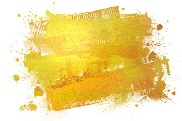 gold banner, abstract brush stroke