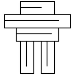 Statue Isolated Silhouette Solid Line Icon with statue, inukshuk, mountain, rock, whistler Infographic Simple Vector Illustration