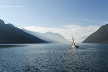 Fotobehang sailboat on the lake  © Stefan