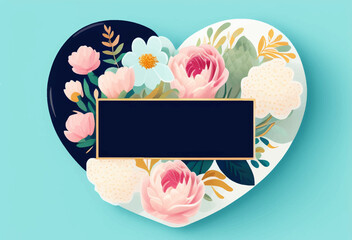 Valentine's Day background. Cute love sale poster or greeting card.