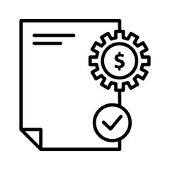 Finance Isolated Silhouette Solid Line Icon with finance, coin, dollar, money, plan, setting Infographic Simple Vector Illustration