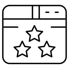 Web Isolated Silhouette Solid Line Icon with web, rank, rating, star, website Infographic Simple Vector Illustration