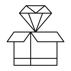 Delivery-Box Isolated Silhouette Solid Line Icon with delivery-box, box, cardboard, delivery, package, premium Infographic Simple Vector Illustration