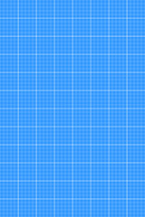 Vertical blueprint grid worksheet. Checkered blank page template for notebook, office work, drafting, plotting, cutting mat, engineering, mechanics or architecting measuring