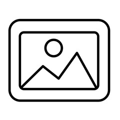 Gallery Isolated Silhouette Solid Line Icon with gallery, image, media, photo, picture Infographic Simple Vector Illustration